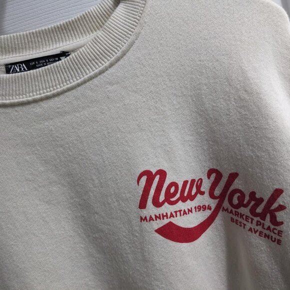 Zara New York logo crew neck - Picture 1 of 4